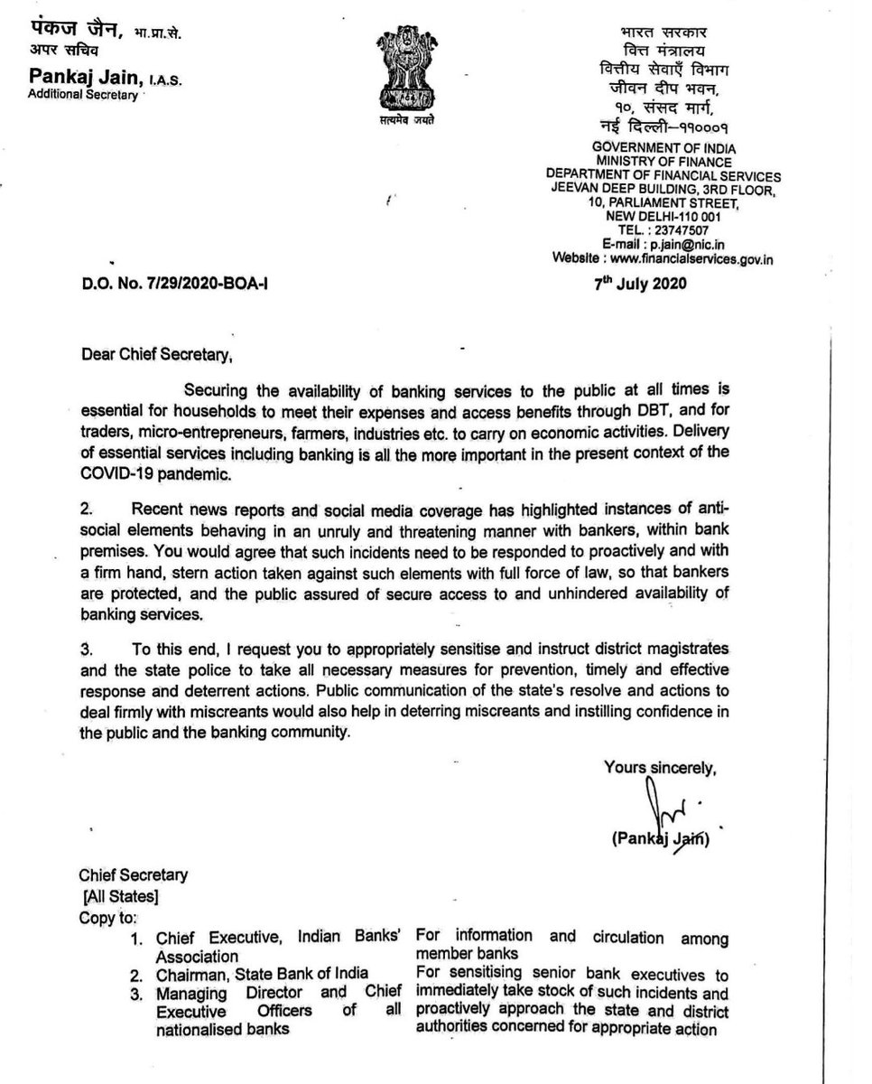 AshishTekale_'s tweet photo. Bankers Safety After issuing so many letters from @DFS_India No one is taking care of it.
Is it for on paper sympathy only❓
@nsitharamanoffc
@nsitharaman
@DrBhagwatKarad 
@sanjaybpi
@SunilKu92687431
@nilesh_pawar15 @DFS_India
Resp @PMOIndia We Demand Strong #BankersProtectionAct https://t.co/tvSx0DEjIt