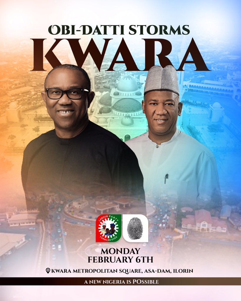 minjohnleke's tweet photo. OBIDATTI live in KWARA this coming Monday 6th February… check flier for details. Flier design my yours truly SNOWJAY @snowjaymusic #obidattiinkwara #OBI #ObidientMovement #obidient #obidients #obidatti #ObiWon #peterobi #Obidatti023 #ObiDients https://t.co/LohetLQE5z