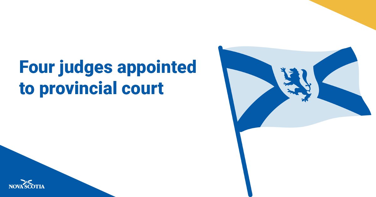 Four Judges Appointed to Provincial Court novascotia.ca/news/release/?…