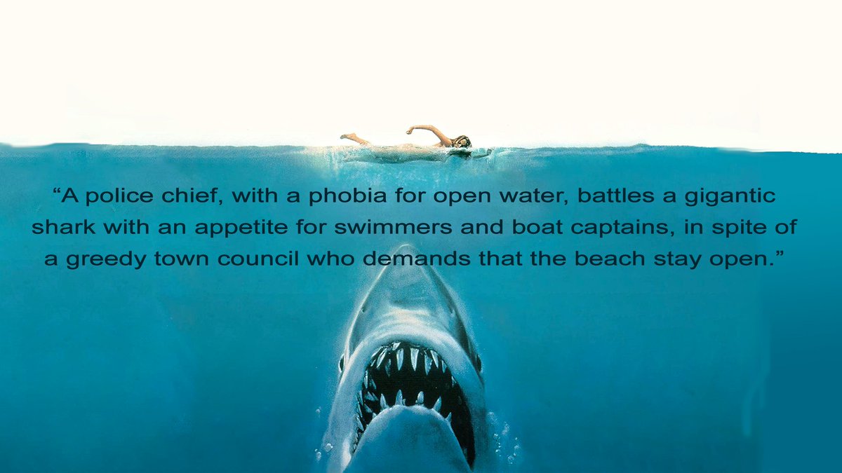 🦈 The entire pitch for Jaws was one line. It quickly identifies the hero, his weakness, his conflict, and the hurdles he must overcome in one sentence.
When we really know our product we can say it in a line. When our pitch is a paragraph we don't clearly understand our product.