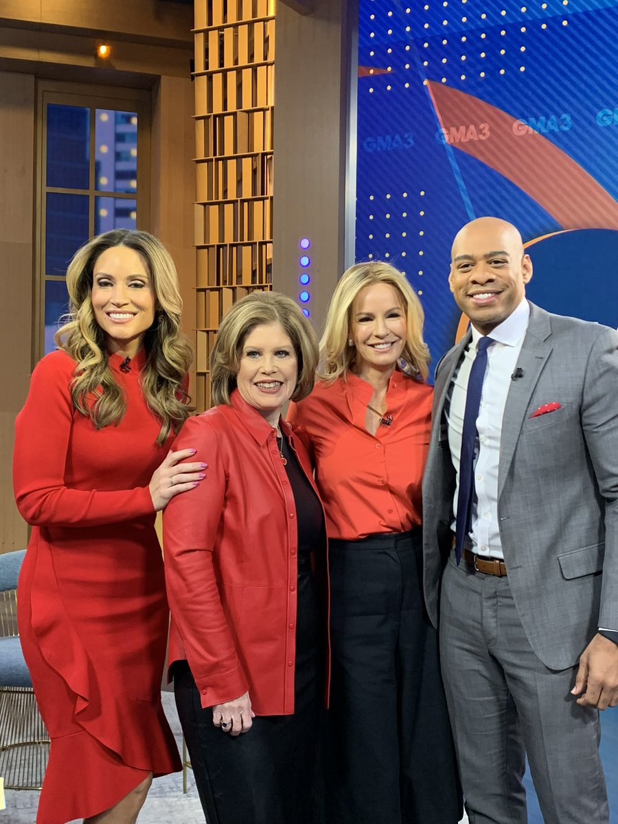 This #wearredday, so delighted to be with my dear friend and <a href="/American_Heart/">American Heart Association</a> Volunteer Dr. Jen Ashton on @abcGMA3 to talk about the vital importance of everyone everywhere learning hands-only #CPR. @rhiannonAlly @DemarcoReports #3forheart #CPRforHeart #HeartMonth