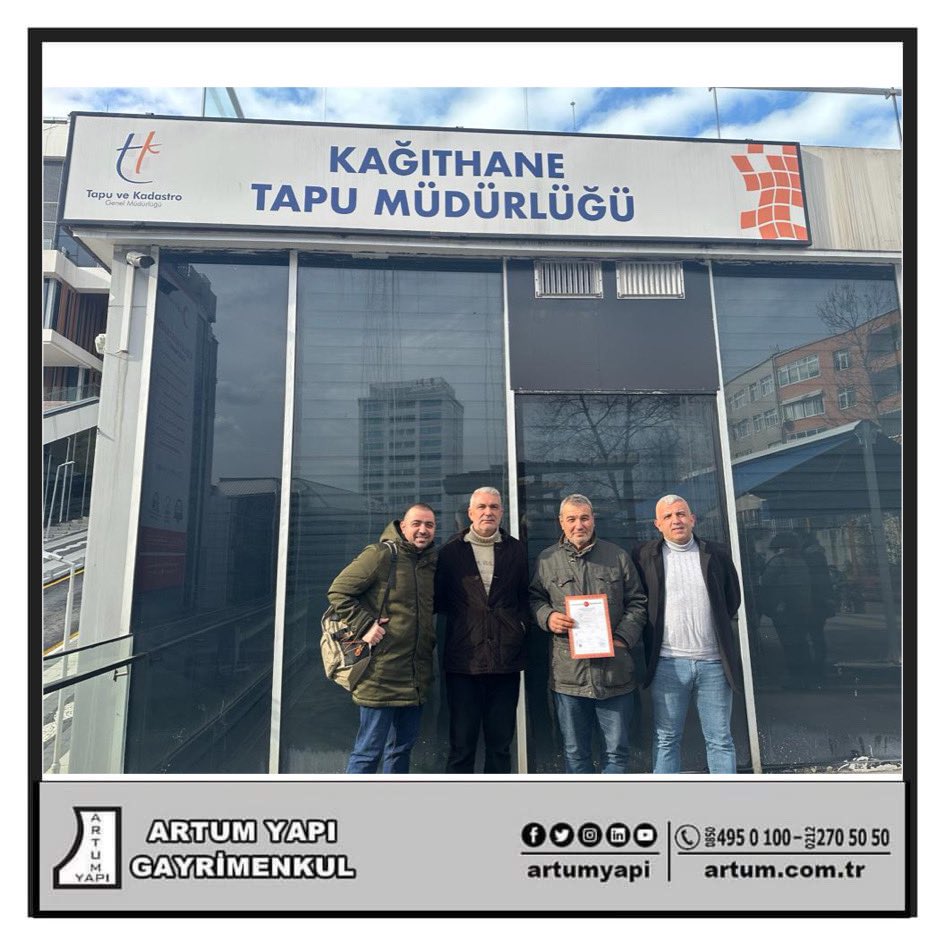 Atilla bey ve Bahri beye hayırlı olsun.. #artumemlak #artumgayrimenkul #çeliktepe #4levent #kağıthane #tapukadastro #kağıthanetapu #emlak #gayrimenkul #satış #satılık #hayırlıolsun #emlakçı #realestate #emniyetevler #sahibindencom #hepsiemlak #4leventemlak #çeliktepeemlak