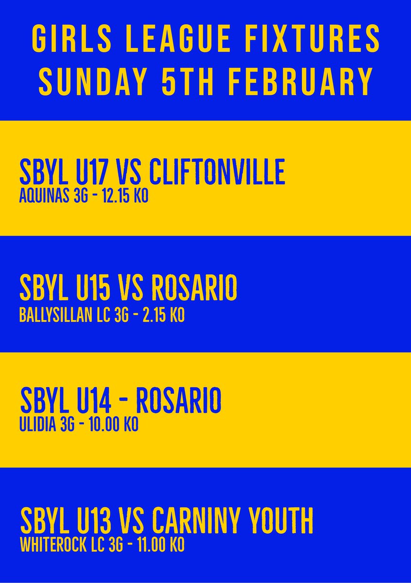 Weekend fixtures for seniors and youth teams. Good luck to all our teams playing this weekend. Matches start tonight with some of our Mini soccer teams playing 🔵🟡