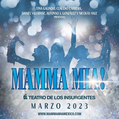 ¿List@s para disfrutar de nuevo de la música de #Abba y bailar con Dancing Queen? Muy pronto podrás vivir la experiencia de @MammaMia_Mx en el @T_Insurgentes.

Un producción de @Tina_Galindo, @claudiocarrera, @danielvillafane, Alfonso J. González y Nicolas Vale. 

Pronto + info.