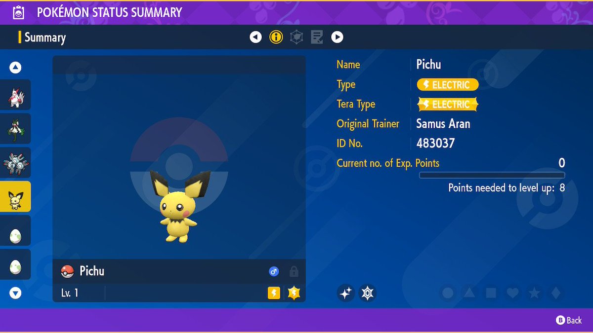 SammieAran's tweet image. First #shinypokemon of the #GALentines #event! And only in 25 eggs, #masuda with #shinycharm, its my #favoritepokemon, #pichu! 💫💫

You can join the #shinyhunting event even though it has already started on #discord!

discord.gg/g9nauzUCBW

@pokemon #shinypichu #PokemonViolet