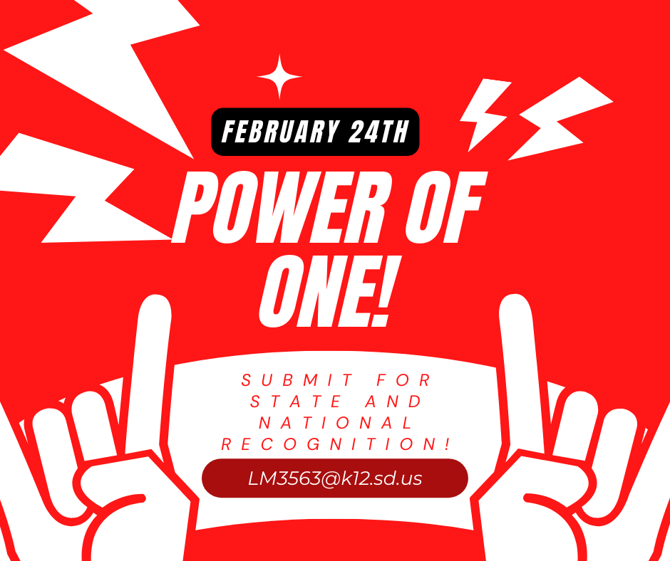 SDFCCLA's tweet photo. #SDFCCLA have you completed you 5 Power of One Modules?  Submit your project applications by February 24, 2023 for recognition at the State Leadership Conference. https://t.co/3aG6Xk4WTg