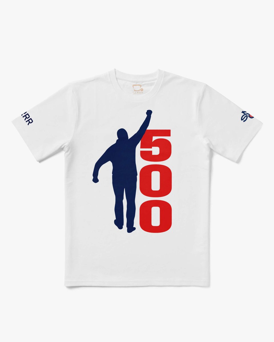 Celebrate this milestone with us by purchasing this ultra-limited RB500 SMC Tee in honor of his great accomplishment. Proceeds from all sales will be donated to @BeTheMatch <a href="/DARLENE_BTM/">Darlene Bennett</a>. 

Adult &amp; youth sizes available at the link below:

grrr.online
