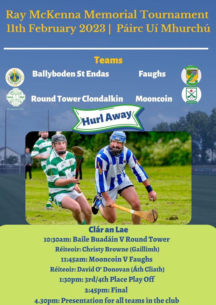 roundtowers's tweet photo. The draw for next weekend's Ray McKenna memorial tournament has been made. We are drawn against Ballyboden in the semi-final at 1030am. Please come out and support. @Bodengaa @MooncoinGAA @FaughsGAA https://t.co/8zbjYl6W98