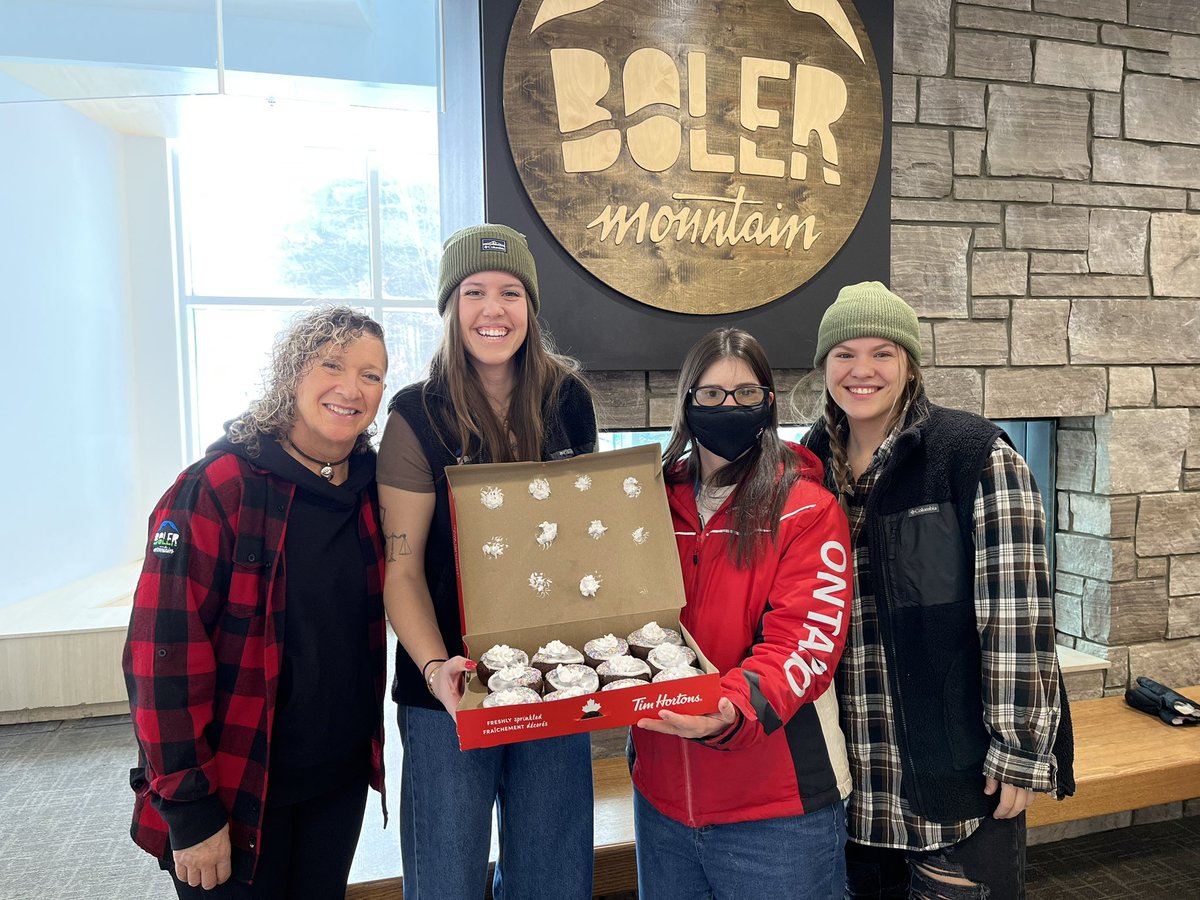 Sharing some @TimHortons Special Olympics donuts with our friends @bolermountain They #ChooseToInclude @SpecialOCanada @SOOntario