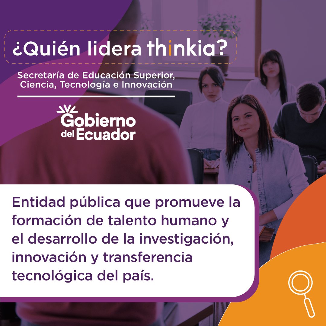 ThinkiaLab's tweet photo. ¿Quién lidera Thinkia?
@EduSuperiorEc, entidad pública que impulsa formación de talento humano, desarrollo de la investigación, innovación y transferencia tecnológica, preside #Thinkia, articula y coordina al Equipo Núcleo y Ampliado, haciéndolo una iniciativa pública. https://t.co/QhNgGtjX1a