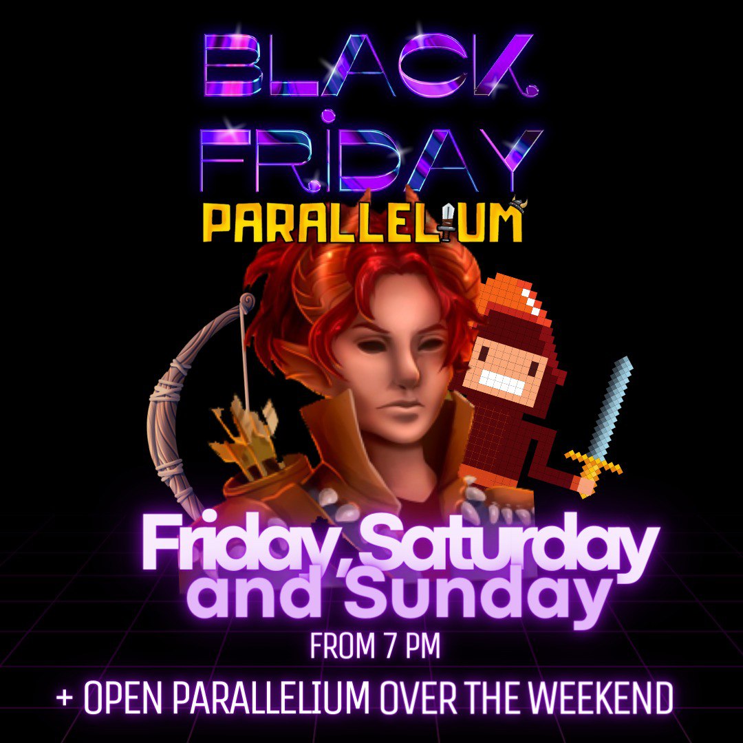 🔥🖤  The Black Friday is online, adventurers!

❕ Reminder

Boxes are limited.
Can be used since level 1.
Has the best attributes in the game as of now.
Item depending on your class!
Test its items in-game!
Boxes are cool.

Buy now: parallelium.io/#/presale

#BSC #NFT #blockchain