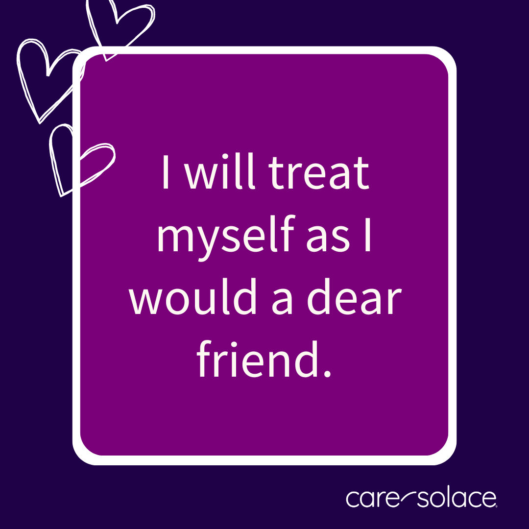 CareSolace24_7's tweet photo. Flip through this deck of affirmation cards and choose one to hold close to your heart this month:
💜 I will be the love I always hoped for.
💜 I will be gentle to myself.
💜 I will treat myself as I would a dear friend.
💜 I will love myself always, in all ways. https://t.co/TA5IEBxYft