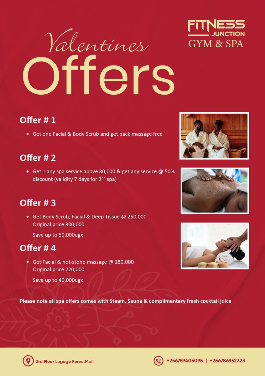 Endtoend3333's tweet photo. It's the month of love, so celebrate with your loved ones at Fitness Junction' Spa this valentines Day. https://t.co/1N4gxVKySr