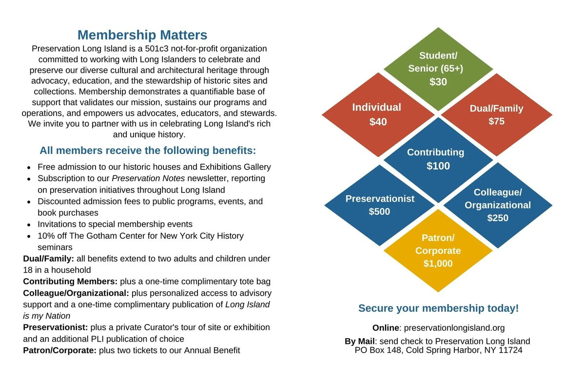 preservationLI's tweet image. 🔊 Partner with us as we celebrate our 75th Anniversary 💎! Your membership validates Preservation Long Island’s mission and empowers us as advocates, educators, and stewards. Join or renew your membership online today! buff.ly/3XGCMRb

  #housemuseums
 #historicalplaces