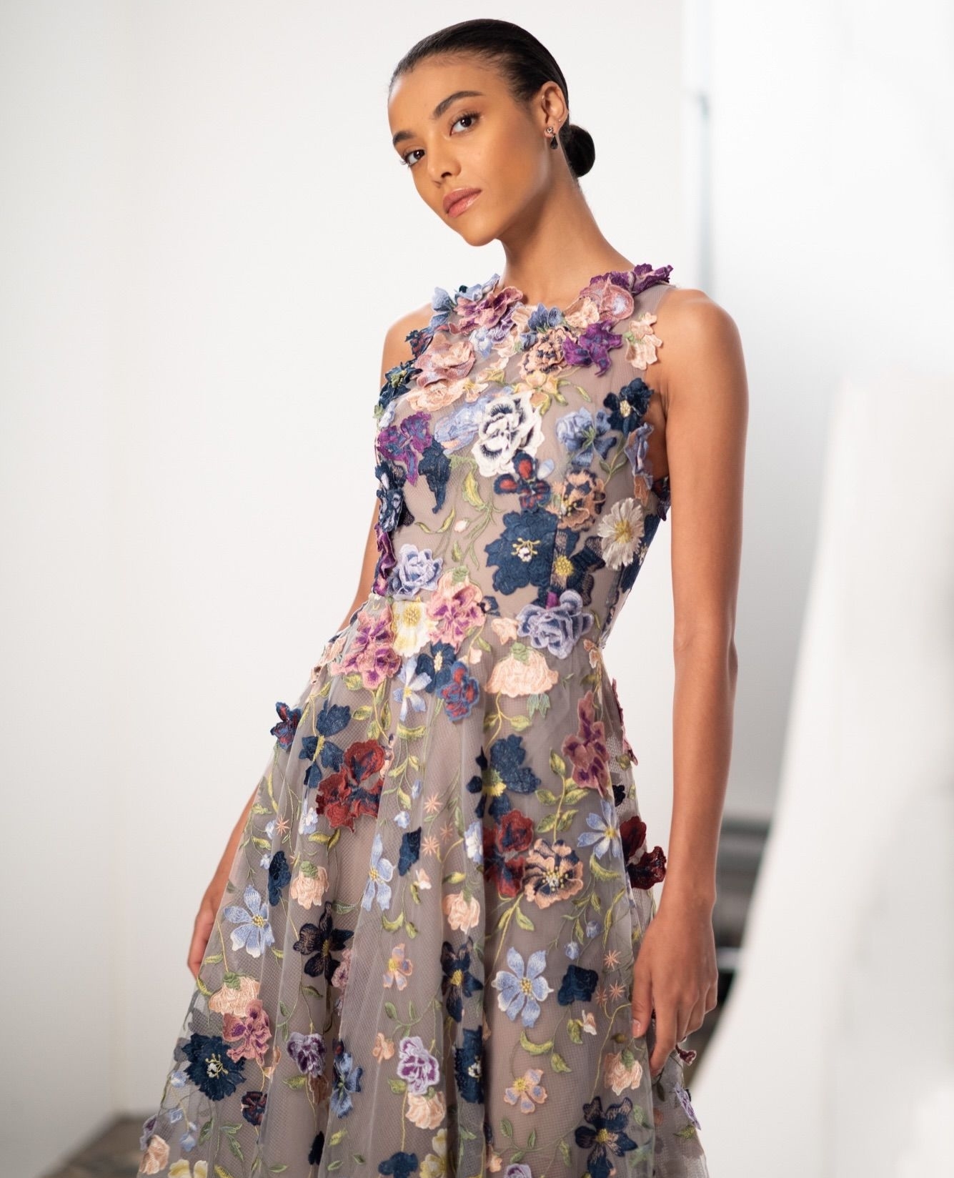 Marchesa 3d floral dress sales