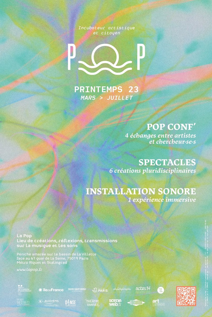 La Pop fait venir le printemps ☘

Avec 6 spectacles en création, 4 Pop Conf’ et une installation sonore, La Pop vous invite pour le printemps 2023 à ouvrir grand vos yeux et vos oreilles !

Découvrez toute l'édition ici : lapop.fr/printemps-23/