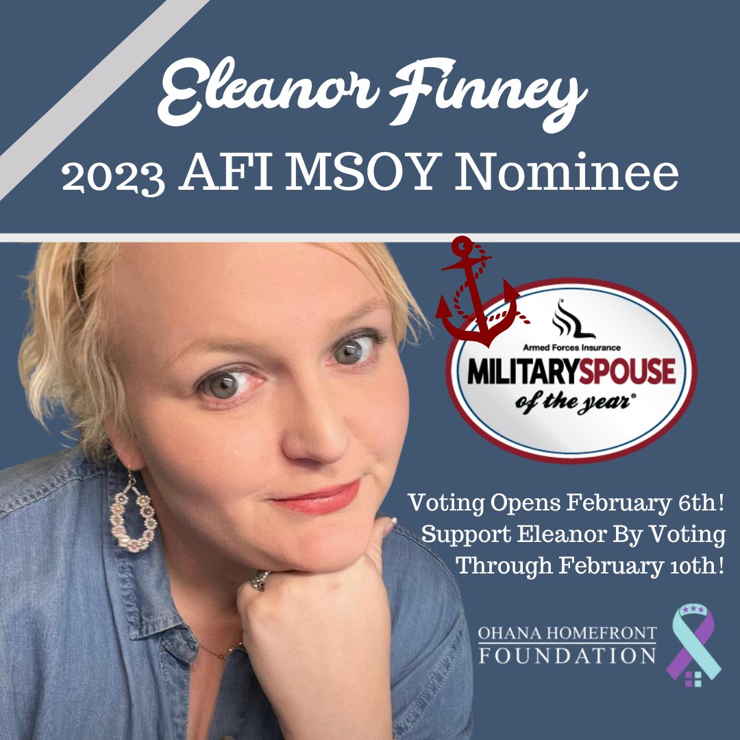 OHF is thrilled to announce that 2 of our own have been nominated for the Armed Forces Insurance Military Spouse of the Year Award. 

OHF VP & Co-Founder, Natalie Ealy
OHF Secretary, Eleanor Finney

#msoy23 #afimsoyfamily #milspouse #ohanahomefrontfoundation