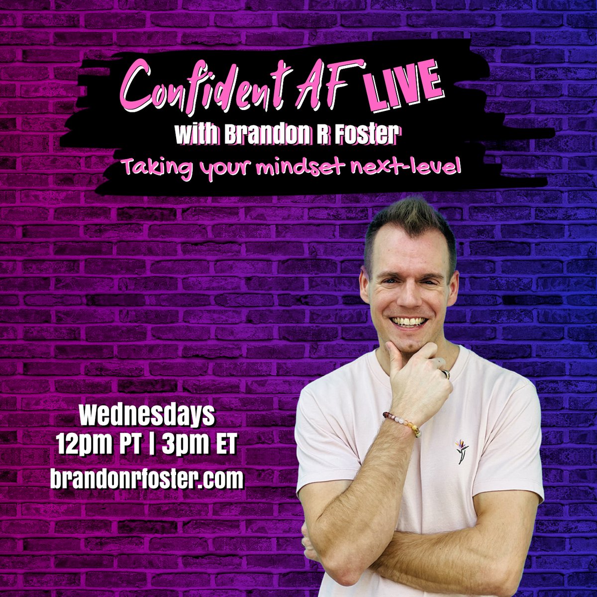 Transformnet's tweet photo. #New #Show Confident AF Live with Brandon R Foster: Taking Your Mindset Next-Level! Wednesdays 12pm PT/3pm ET! https://t.co/Nz4XoGPcKA #business #mindset #confidence #brandonfoster #ConfidentAFLive #coach #mindset https://t.co/BKnGa9u71Q