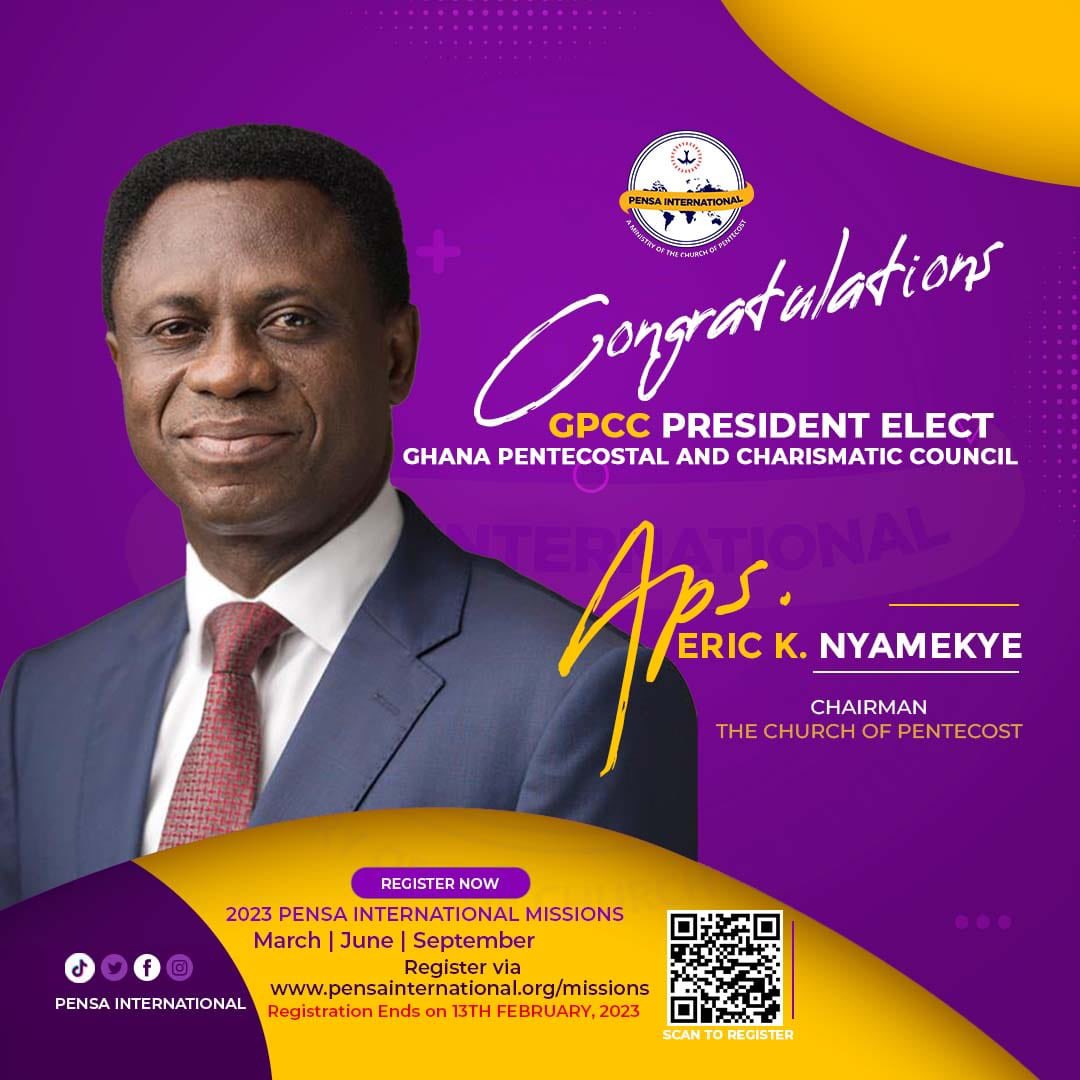 PensaIntl's tweet photo. Congratulations on your election as the President of Ghana Pentecostal &amp; Charismatic Council.

Great grace for maximum impact Sir. @Apsericnyamekye 

#pensaintl
#intotheworldwego https://t.co/mi85tZl9zZ
