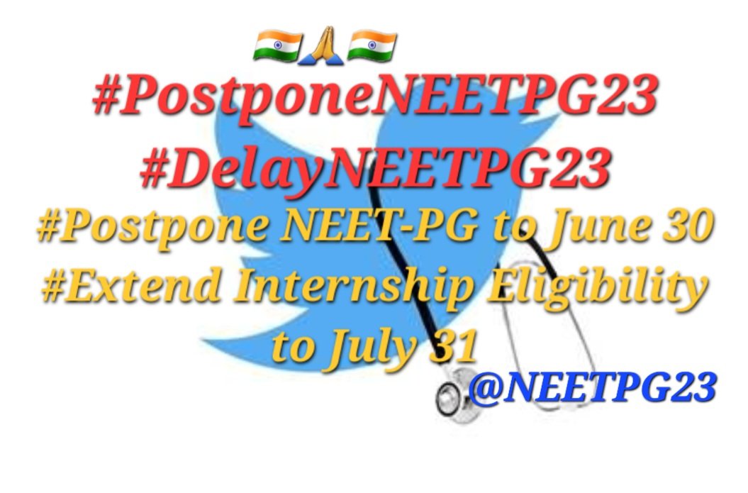 NEETPG2026's tweet photo. Our Respected Government.
We Want Peace of Mind😇 
@PMOIndia 🇮🇳🙏🇮🇳 @OfficeOf_MM
Please 🙏 help #NEETPG23 Aspirants by postponing the #NEETPG Exam &amp; Extending the internship eligibility. 
Thanks 🇮🇳🙏🇮🇳 Jai Hind!
#DelayNEETPG23 #Doctors
#PostponeNEETPG23 
#delayneetpg #India 🇮🇳 https://t.co/t3p6z07jeS
