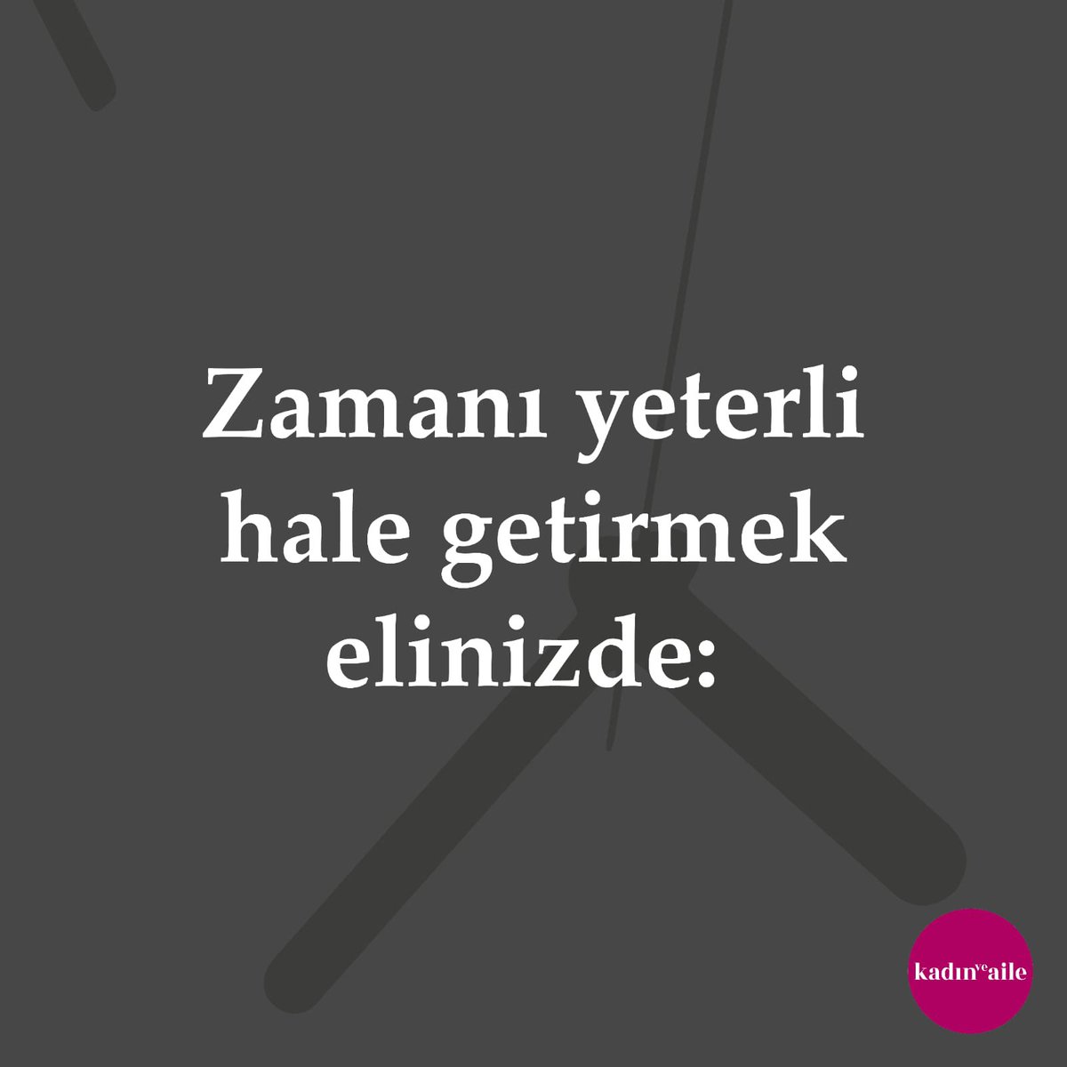kadinveaile_com's tweet image. “Çok şey yapmak istiyorum fakat zaman yetmiyor.” Özellikle biz kadınların belki de en çok yakındığı durumlardan biri de bu.

Kadın ve Aile ekibi olarak bu konuyu araştırmacı yazar Serpil Özcan’a sorduk.

#zaman #planlama #plan #düzenli