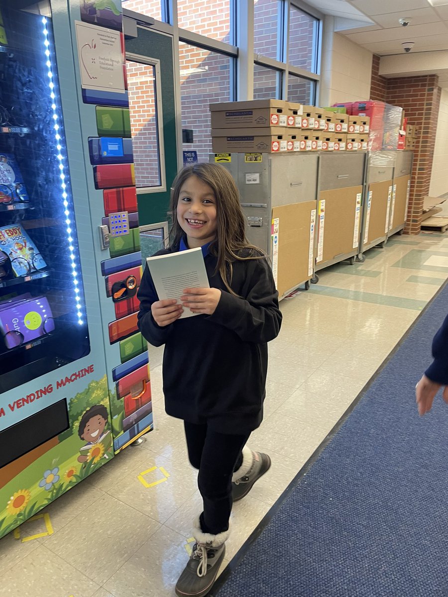 This student showed the most growth on her @iReady Math Diagnostic and earned a trip to the book vending machine. Way to go! #studentgrowth