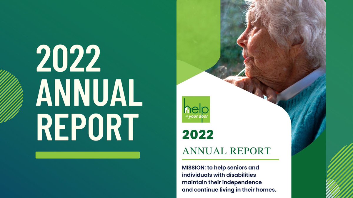 HelpAtYourDoor's tweet photo. Hot off the press! The 2022 Help At Your Door Annual Report is ready for you to explore. Learn about Help At Your Door, including who we serve, stories from the community, and our impact. Read the report: https://t.co/tTzj08rxo5 https://t.co/ELzsa1ntkq