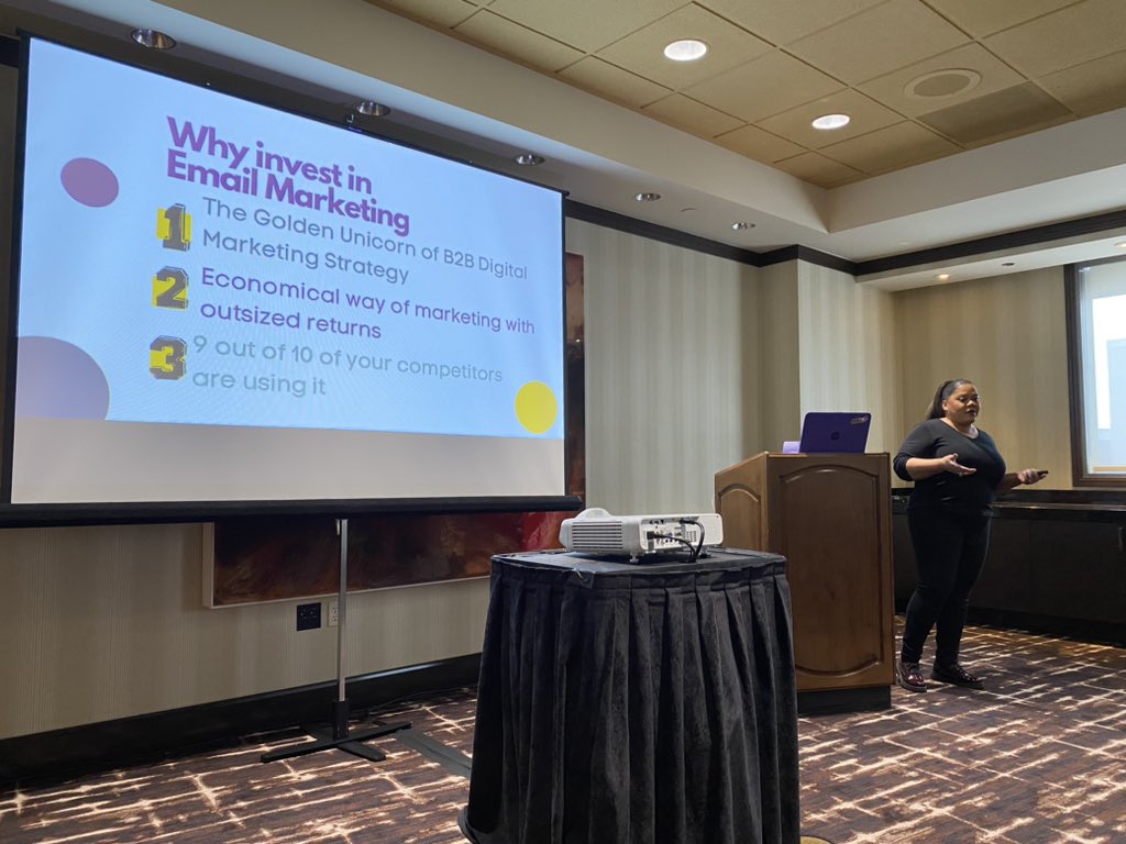How can you get perfect pitch in #emailcampaigns? The clever <a href="/ShereeseMayMba/">Shereese Maynard, MS; MBA</a> is telling us how. BTW 9 out of 10 of your competitors are using it #HITMC #HITMC23