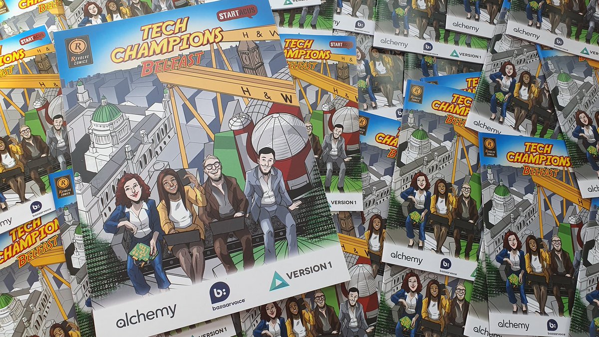 Out today with @iamstartacus delivering #Tech Champions #Belfast I.T. #Careers Comic to schools all around the city!
The #Comic showcases pathways for young people into the Tech industry in NI.
Big Thanks to <a href="/BringITOnNI/">Bring IT On NI</a> for all their help with distribution and delivery!!