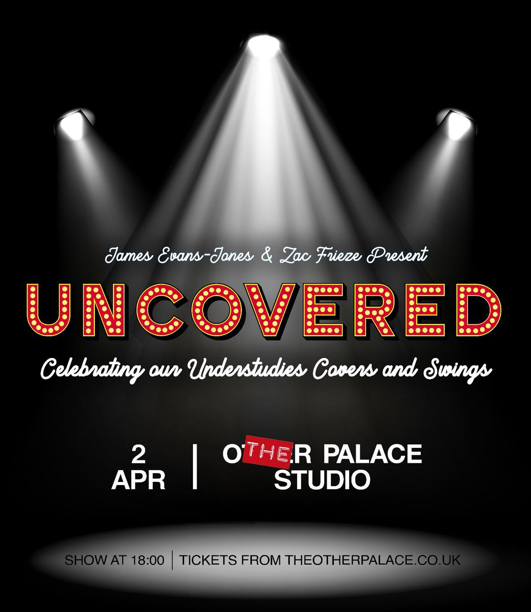 🚨An evening celebrating some of the industries finest, Understudies, Covers &amp; Swings. Very excited to producing this alongside <a href="/Zac_Freeze/">Zac Frieze</a>. We have the most AMAZING lineup of Artists👀. Tickets on sale now from 
Ticket Link in Bio.