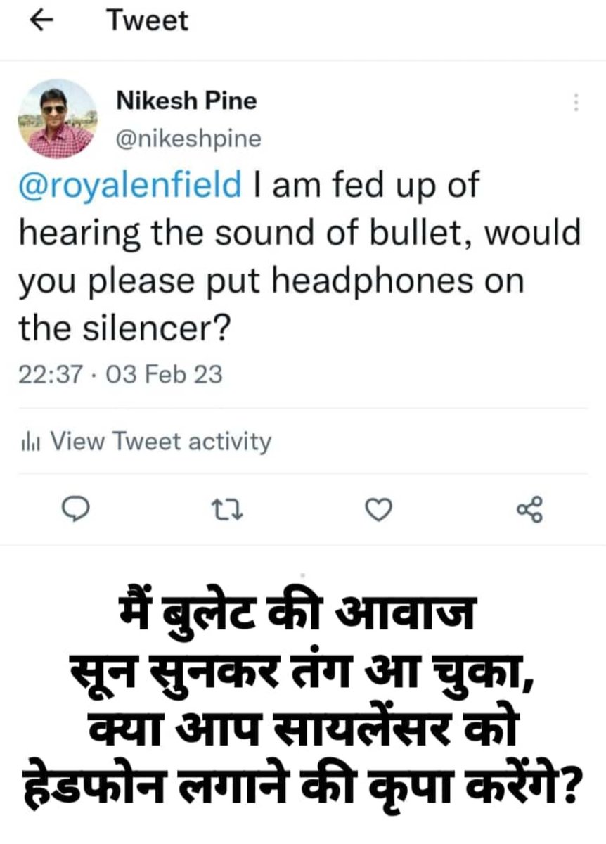 nikeshpine's tweet photo. @royalenfield @YouTube https://t.co/9Mb3ngjSb0