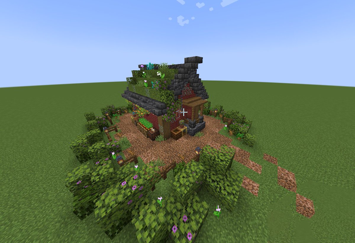 Nicolas_Jesus_'s tweet photo. Cada vez construyendo mejor como el gran maestro sensei @MineFrank76 ❤️, esta casa está inspirada en algunas casas típicas de los países nórdicos que tienen las paredes de madera roja y el techo de musgo.🫶🏻 https://t.co/f1zUPA7xC5