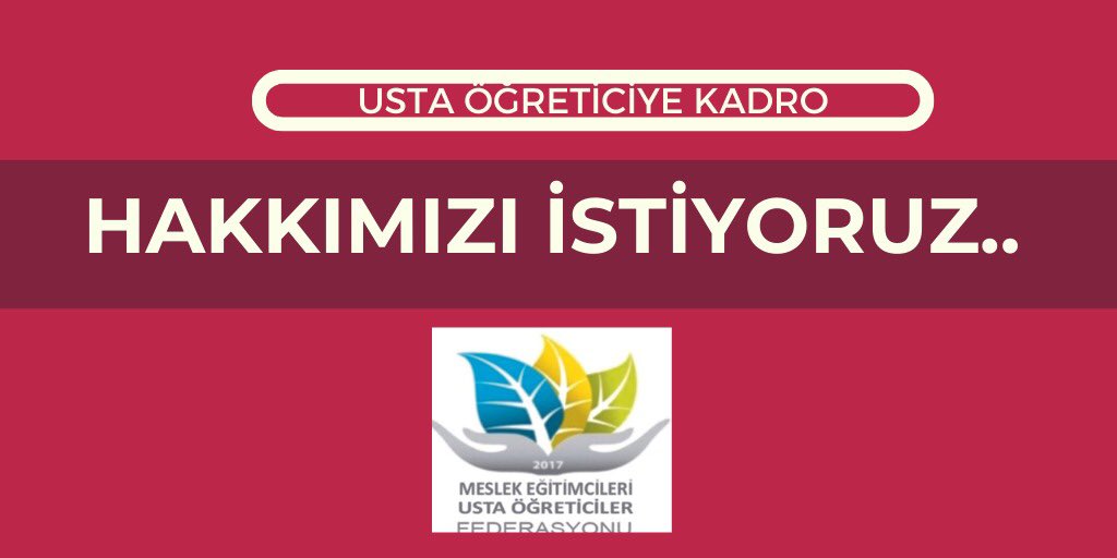 Hakkımız olan kadroya bir an önce kavuşmak istiyoruz <a href="/RTErdogan/">Recep Tayyip Erdoğan</a> <a href="/tcmeb/">Millî Eğitim Bakanlığı</a>