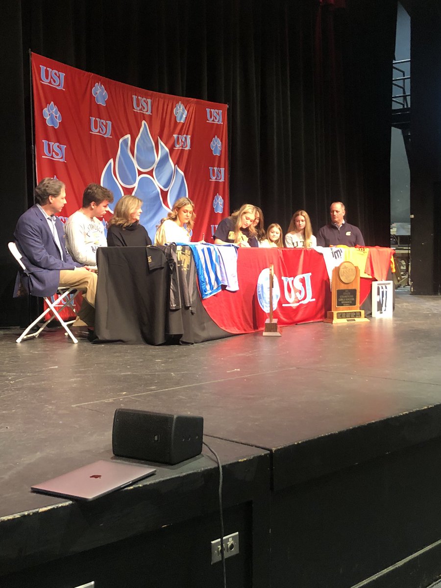 A wonderful day on campus for <a href="/USJbruinsoccer/">USJ Bruins Soccer</a>! Congrats <a href="/LK_Varino/">Lilly Kate Varino</a> and <a href="/PucekBetha/">Betha.Pucek</a> who signed to play for <a href="/GoMocsSoccer/">Chattanooga Soccer</a>. Both Student-Athletes left an incredible legacy at this program and we know they’ll do the same at UTC. Congrats to both of you and your incredible families!