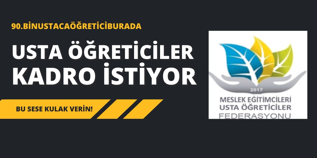 Sayın Cumhurbaşkanım 90 bin usta öğreticilerin güzel niyetleri tecrübeleri yılları ve emeklerinin karşılık görülmesi ve bizlerinde GÖNLÜ ALINMALI dır
Saygılarımla
MEUS-FED BAŞKANI DİLEK BAYINDIR
#ustaogretici 
<a href="/RTErdogan/">Recep Tayyip Erdoğan</a> <a href="/tcmeb/">Millî Eğitim Bakanlığı</a>
