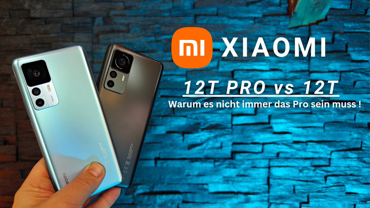 Neues Video ist online 👍
'Warum es nicht immer 'Pro' sein muß' .....#Xiaomi12TPro vs. #xiaomi12T 
⬇️⬇️⬇️
youtu.be/zNCokV8ifqI