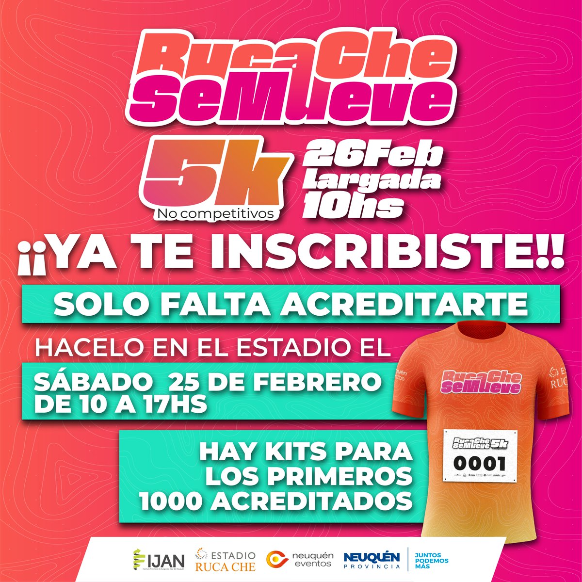 rucache's tweet photo. LISTO! Una vez que completes ese formulario ya sos parte de la cuarta edición de #RucaCheSeMueve y te esperamos el día de las acreditaciones!

#PoneteEnMovimiento #Neuquén #RucaChe #NeuquénEventos https://t.co/gIz9vvml2o