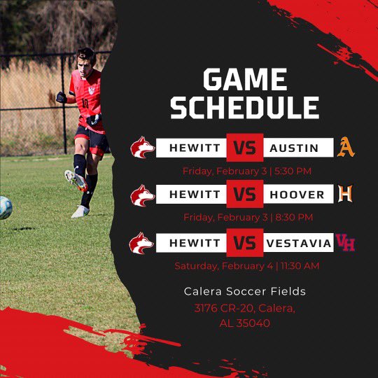 Hewitt Trussville Boys Varsity Soccer (@hewittsoccer) on Twitter photo Hewitt Varsity soccer kicks off the 2023 season tonight at the Lakeshore Shootout in Calera. #gohuskies <a href="/HewittAthletics/">Hewitt-Trussville Athletics</a> Hewitt Varsity soccer kicks off the 2023 season tonight at the Lakeshore Shootout in Calera. #gohuskies <a href="/HewittAthletics/">Hewitt-Trussville Athletics</a>