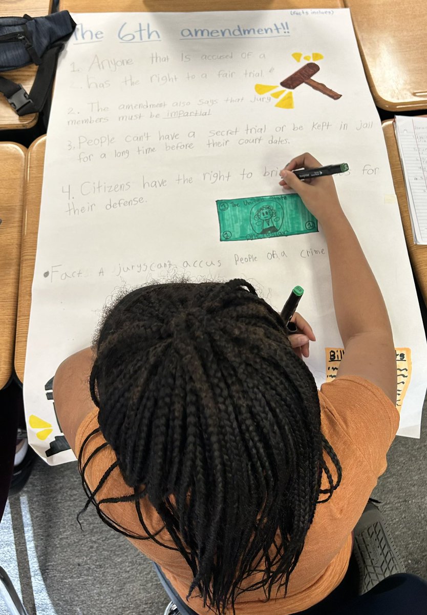 SStudiesD86's tweet photo. Ms. Ferguson’s 5th Grade class @SandburgD86 learning about amendments. #D86Curriculum https://t.co/T73Snmt2Aq