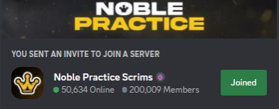 Noble Practice Server tweet media