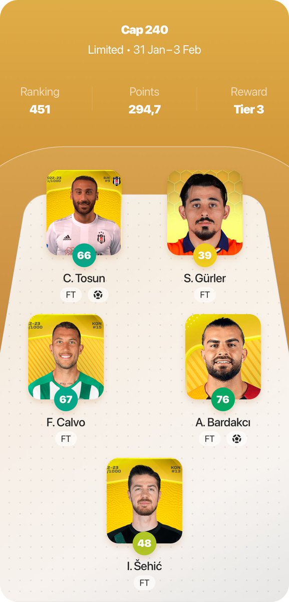 ilk haftanin gunahi olmaz ama bana bir skor borcun var serdar 🤣