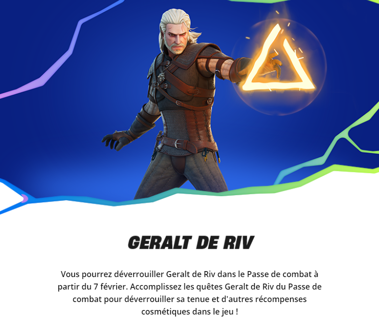 Jolan_YT's tweet photo. Fortnite confirme par mail l'arrivée du skin "secret" Geralt de Riv (The Witcher) à partir du 7 février (mardi prochain) !

En jeu, il est indiquer que la partie 1 arrive le 7 février, mais la partie 2 arrivera bien plus tard ! https://t.co/ezGm27vQoW