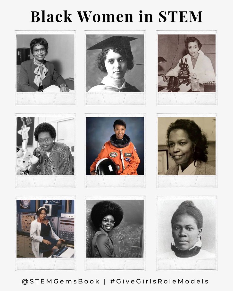 Msbjonesclass's tweet photo. Who is your Black Woman in STEM role model? ๐ฉ๐พโ๐ฌ ๐ฉ๐พโ๐ ๐ฉ๐ฝโ๐ซ ย In honor of #BlackHistoryMonth
#BlackWomenInSTEM ๐
#WomenInSTEM #GirlsInSTEM #STEMGem https://t.co/SzIJh6Nnj2