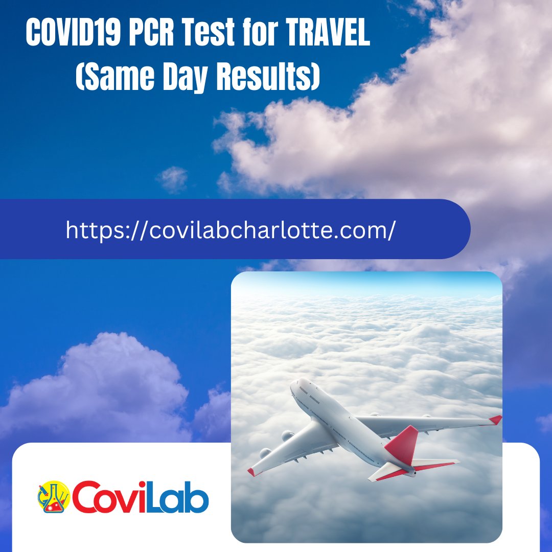 COVID19 RT-PCR for TRAVEL Same Day Turnaround Time – Online Booking Only This is the gold standard test for active viral infection and accepted by airlines and for national or international travel.✈️
For more: covilabcharlotte.com
#allinagainstcovid #PCRTestNearMe #pcr #covid