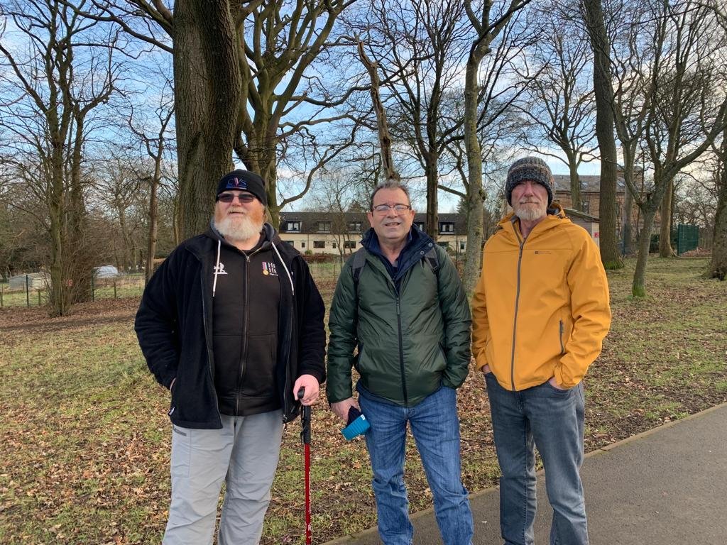 This week we explored Paisley in good weather and found the Peace Garden in Barshaw Park showing signs of spring! We meet every Monday to explore interesting greenspaces and historic buildings in and around Glasgow! Join us by referral! #Scottishveterans