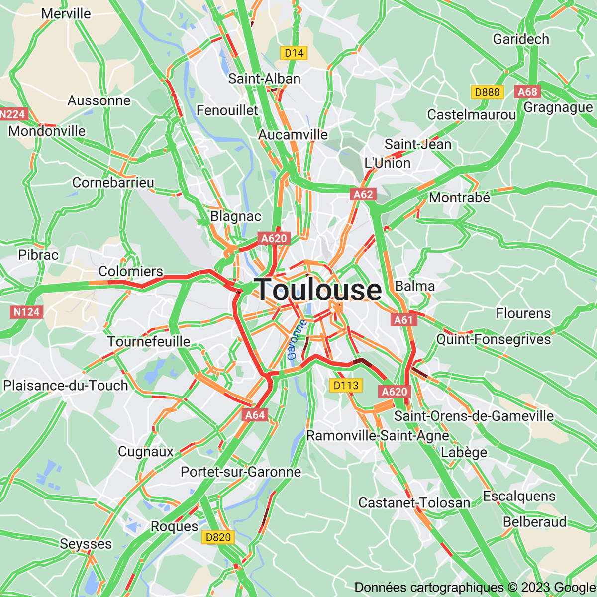 [FLASH 18:30] Trafic à Toulouse toulousetrafic.com #Toulouse #ToulousePeriph #InfoTrafic
