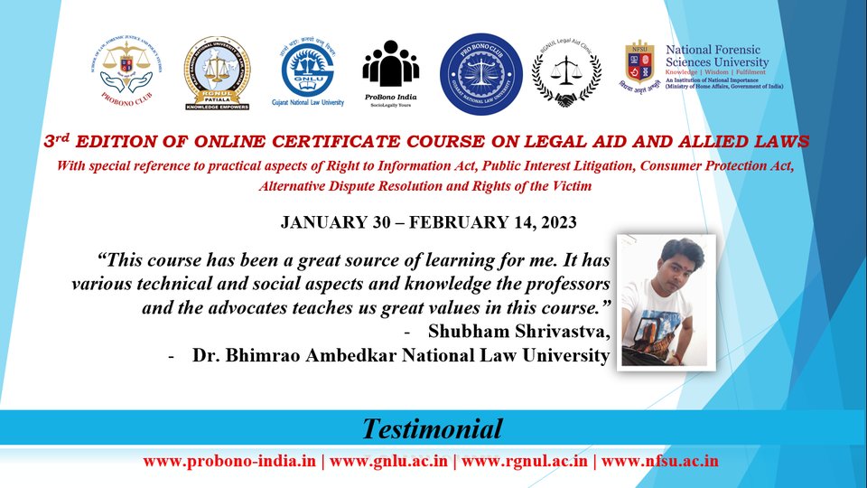probonoindia's tweet photo. #testimonial https://t.co/gz4MpxTZga