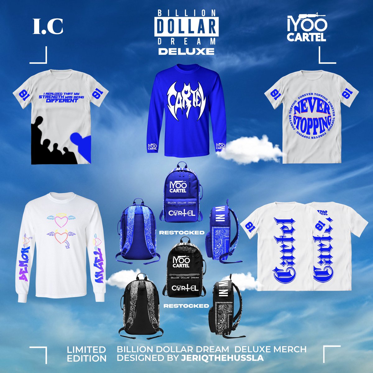 SITE NOW OPEN FOR THE BDDDELUXE MERCH 🛸💙 *WORLDWIDE SHIPPING** SHIPS WITHIN 3-7 BUSINESS DAYS** DONT DULL ,BE ACTIVE. SEND DIS TO UR BRO,BABE, MUMZIE, UNCLEZ, AUNTIEZ, OPPZ AND TELL EM YOU WANT THE DRIP 💧 ⚠️⬇️🛸 IYOOCARTEL.COM