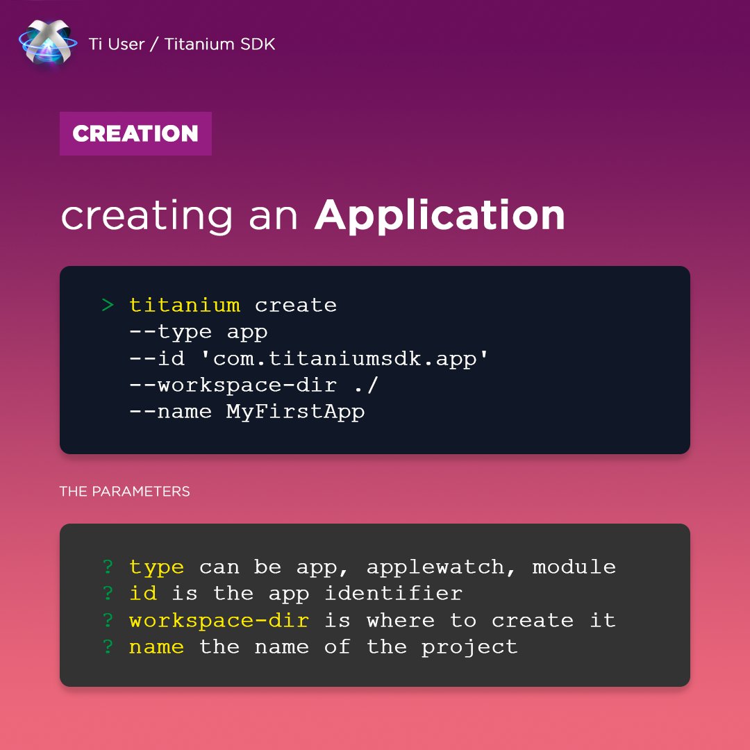 TiSDKUser's tweet image. Creating a cross-platform app takes seconds. The create command is your starting place to create the bare-bones structure your app needs.
#titaniumsdk #reactnative #SwiftUI #flutterdev #ios #android #appdevelopment