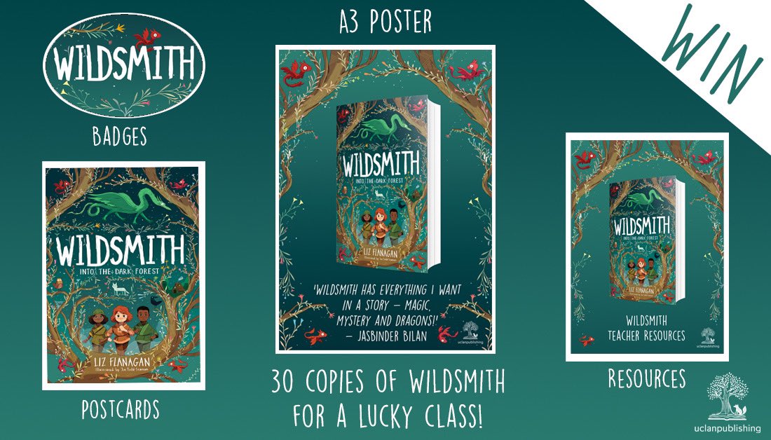 ✨ Giveaway ✨

I am so excited to be giving away a class set of the brilliant book ‘Wildsmith’ 🍃

It includes:

• 30 copies of the book 🤩
• badges 
• postcards
• a poster 

To win, follow @lizziebooks &amp; RT this tweet! ✨